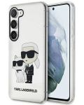 Калъф Karl Lagerfeld - Glitter K and C, Galaxy S23, прозрачен - 4t